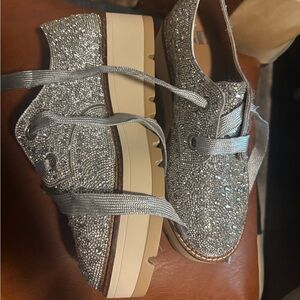 Silver Rhinestone Women's Shoes